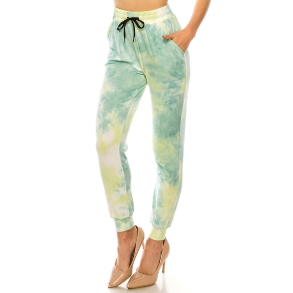 World of Leggings Buttery Smooth Mint Tie Dye Joggers - Medium