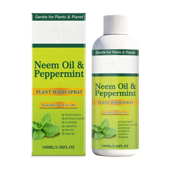 Neem Oil Spray for Plants with Peppermint Oil – for Indoor & Outdoor Plants, Gardens, & Houseplants– Concentrate Makes Multicolor