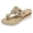 Gold, variant on Rokment Womens Glitter Rhinestones Platform Wedge Flip Flops 2026 Summer Delicate Gemstones Pearl Espadrilles Slip on Thongs Dressy Heeled Slides Sandals Red Size 7