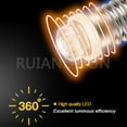 thumbnail image 4 of Ruiandsion E10 LED Bulb Flashlight Torch for Home Bedroom Decor Lights 110V Yellow 10pcs, 4 of 7