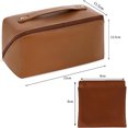 thumbnail image 2 of Bolsa de Cosméticos Multifuncional Cosmetiquera de Viaje para Multicapa Bolsa Maquillaje Portátil de Gran Capacidad y Impermeable Neceser Viaje Grande Capacidad (Marrón), 2 of 4