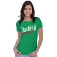 thumbnail image 3 of Christmas Dashing Through The Snow Womens Slim Fit Graphic Tee Brisco Brands M, 3 of 5