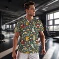 thumbnail image 3 of Wukai Cute Animal Forest Print Men's Short-Sleeved Mesh T-Shirt,Quick-Dry Short Sleeve Workout T-Shirt-3X-Large, 3 of 8