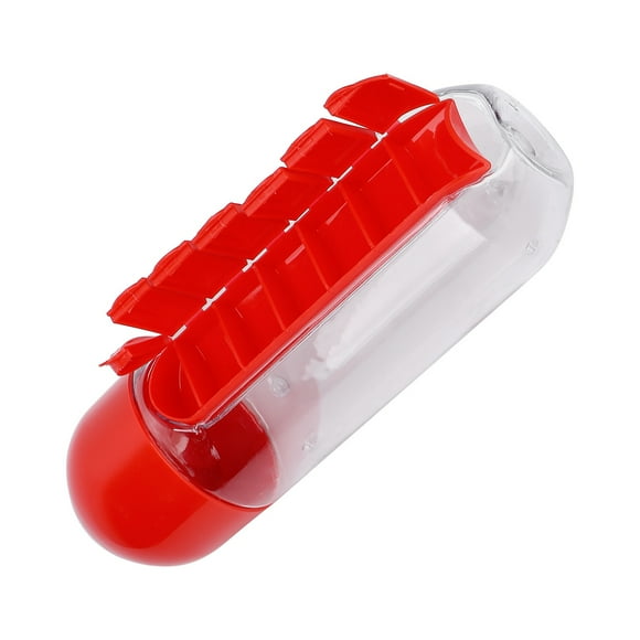 Soporte para medicamentos BuyWeekMX 2 en 1 botella de agua para pastillas contenedor para pastillas