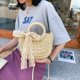 thumbnail image 4 of Bolso de playa de paja para mujer, tejido tipo bandolera, con asa superior, para verano, 4 of 5