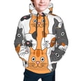 thumbnail image 5 of Kll Unisex Kids Boys Girls Hooded Pocket Pullover Hoodies-Funny Cats, 5 of 9