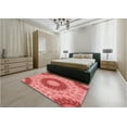 thumbnail image 5 of Ahgly Company Machine Washable Indoor Rectangle Transitional Ruby Red Area Rugs, 7' x 10', 5 of 7