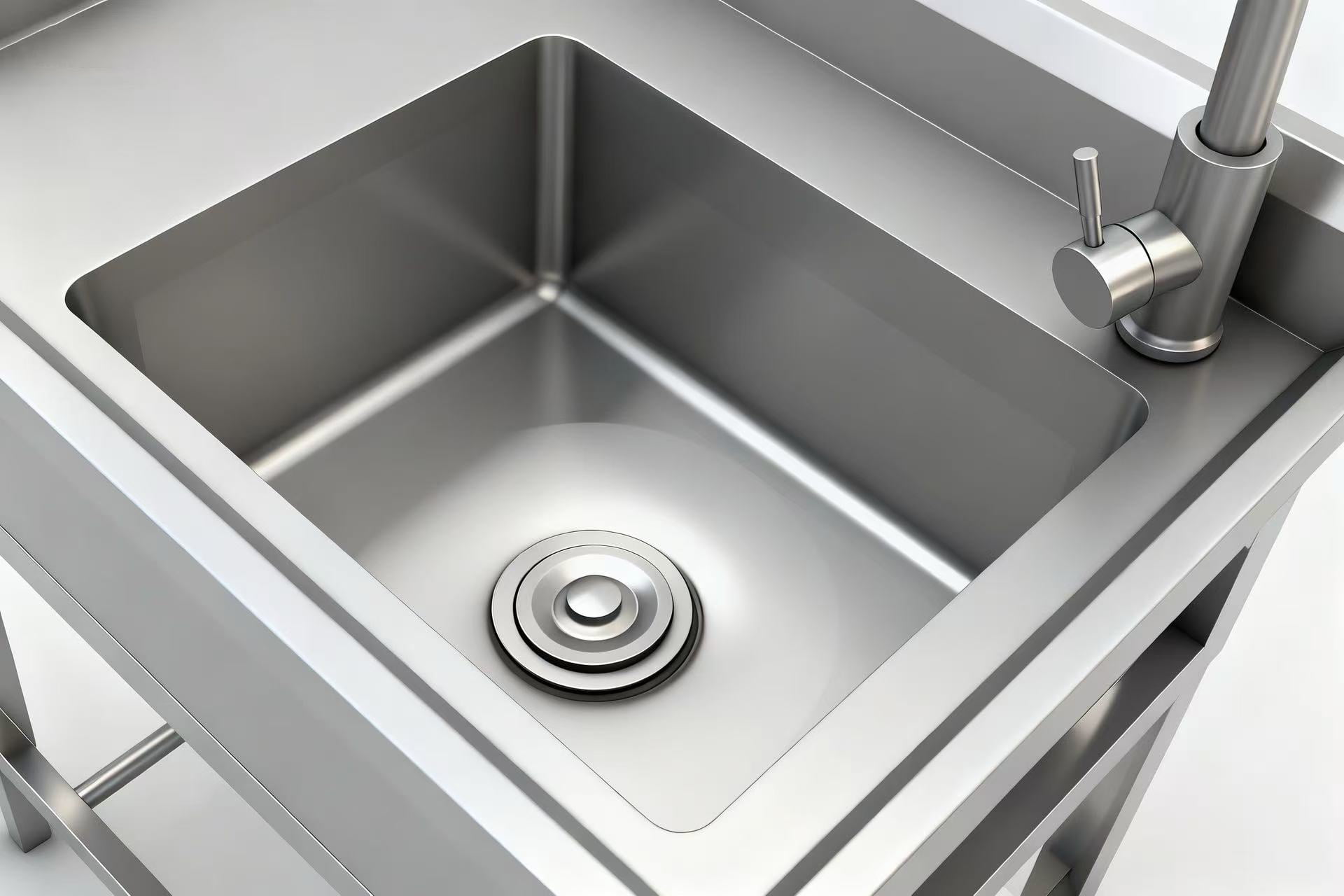 LiviNest Freestanding Utility Sink for Garage Laundry: 4-in-1 Stainless Steel Sink Station - Pull-Out Faucet & Storage Shelf for DIY Projects & Pet Washing - 10-Year Durable Kitchen Laundry Sink