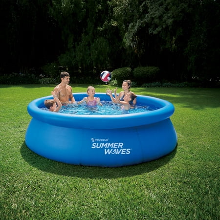 Summer Waves® 10 ft Quick Set® Ring Pool, with 600 gph filter pump, GFCI, Type D filter