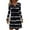 Black, variant on Women's Long-sleeved Casual Midi Dresses V-Neck Print Casual Dress