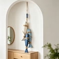 thumbnail image 4 of Wooden Fish Hanging Ornament, Coastal Beach Style Rope Decor for Home, Cafe, Restaurant, Bathroom, Ocean Theme Wall Art, 4 of 6