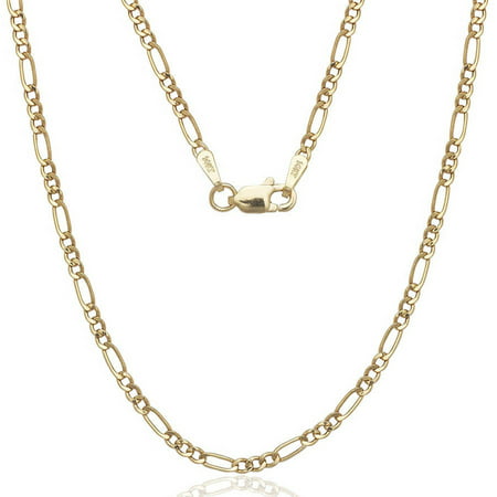 A Solid 14kt Gold Figaro Chain, 24