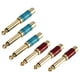 thumbnail image 5 of GOOHOCHY 6 piezas / juego de enchufe de conversión mono 1/4 macho a RCA hembra TS Jumbo Plug, 5 of 7