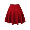thumbnail image 2 of MBJ WB669 Womens Basic Versatile Strechy Flare Skater Skirt XS RED, 2 of 4