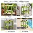 thumbnail image 3 of FUNDAZE HDPE 2-Layer End Table for Living Room, Outdoor Side Table, Patio Small End Table, Apple Green, 3 of 12