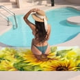 thumbnail image 7 of GZHJMY Beach Towel for Women Girls, Sunflower Oil Painting Style Bath Towel, Oversized Lightweight Sport Towel, 31x63 Inch, 7 of 7