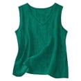 thumbnail image 4 of VOUZZA Women's Breathable V-Neck Tank Top Casual Solid Color Sleeveless Shirt Versatile Summer Shell Top Lightweight Basic Layering Blouse, 4 of 4