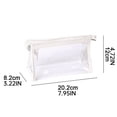 thumbnail image 3 of CoreLiving Clear Zipper Pencil Bag Clear Pencil Case Transparent Cosmetic Bag Vinyl Makeup Pouch for Toiletries Travel Luggage Organizer Small Storage for Pens Brushes Accessories, 1 Count, 3 of 6
