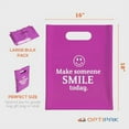 thumbnail image 3 of OPTIPAK Plastic Bags with Handles 16x18 Merchandise for Small Business,Die-Cut Retail Shopping & Boutique Bags,Gifts and Adult Goodie Bag,Vendor Event and Tradeshow Supplies,Make someone smile today, 3 of 6