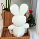 thumbnail image 5 of Conejito blanco de peluche con lazo | Peluche de poliéster suave | Conejito de Pascua de 23 cm para decoración de Pascua y centros de mesa de boda, 5 of 5