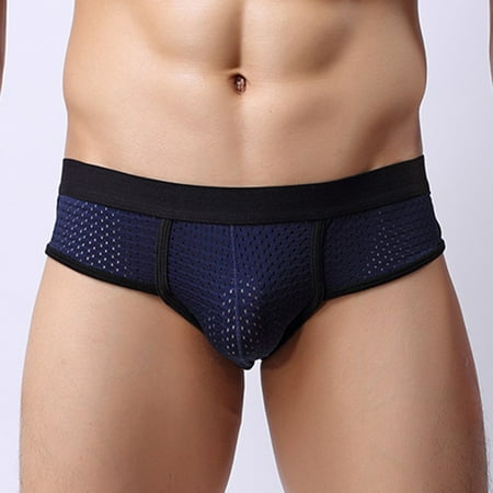 

Men s Casual Sexy Low Rise Briefs Mesh Breathable Underwear Soft Elastic