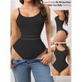 thumbnail image 6 of Athlemo Women Workout Romper Yoga Ribbed Square Neck One Piece Seamless Tank Top Bodysuit, 6 of 8
