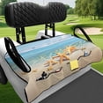 thumbnail image 4 of XYZCANDO Golf Cart Seat Covers Washable Portable, Compatible with Summer Golf Carts Golf Cart Cushion Covers(Starfish Sandy Beach), 4 of 8