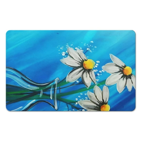 Tapis de Salle de Bain de Luxe Inspiré du Spa avec Médaillon Floral - Haute Absorption, Tapis de Bain à Séchage Rapide, Décoration Parfaite pour la Salle de Douche - Offrez-Vous, 20x32 Pouces