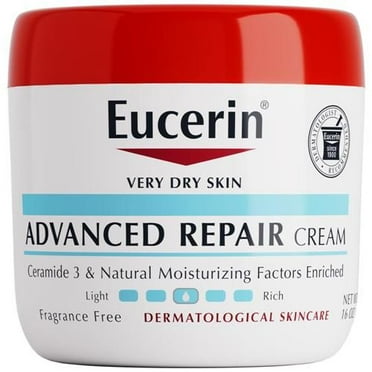 Eucerin Advanced Repair Cream - Fragrance Free, Full Body Lotion for Very Dry Skin - 16 oz. Jar