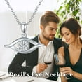 thumbnail image 5 of DVEATR Diamond Evil Eye Necklace 925 Sterling Silver Good Luck Devil Eye Necklace for Women Turkish Eye Jewelry Gifts for Anniversary, 5 of 5
