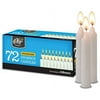 Ohr Candles, 3 Hour Shabbat, Emergency, and Prayer Unscented Taper Candles - White (72 Pack)