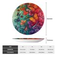thumbnail image 2 of Yiaed Butterfly Flower Cascade Print Bone China Decorative Plate Ceramic Dinner Plates Art Crafts with Display Stand-8in, 2 of 6