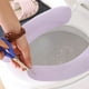 thumbnail image 5 of Almohadillas para asiento de inodoro con calentador de baño, paquete de 4, lavables y reutilizables, para invierno, 5 of 8
