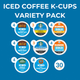 thumbnail image 2 of 30-Count Cold Brew& Iced Coffee K-Cup Pods Variety Pack: Starbucks, McCafe, Dunkin, Green Mountain, Donut Shop - Signature Black, Vanilla, Hazelnut Latte,Mocha Frappe, Caramel Coffee, 2 of 8