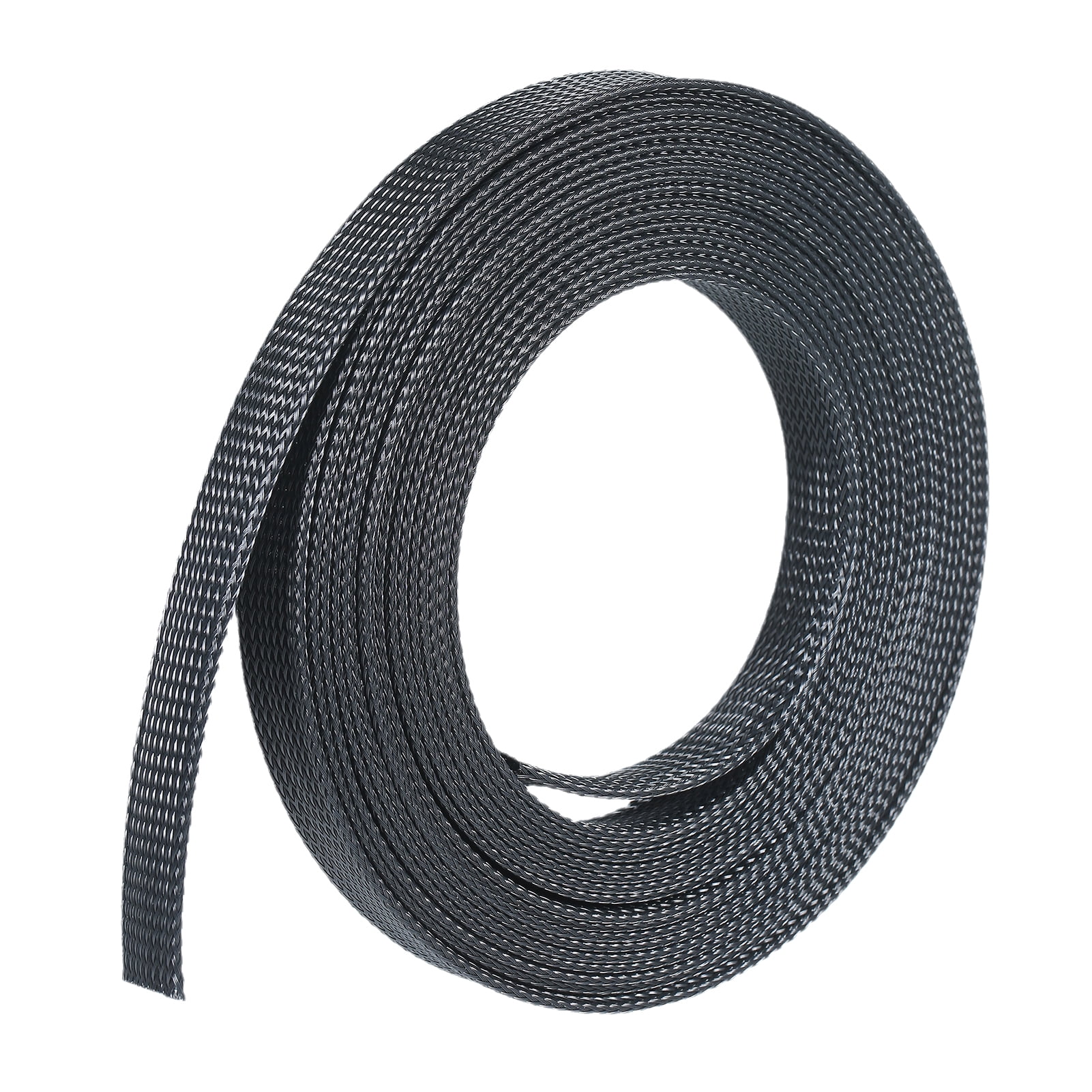 Pangda 300 Ft Braided Cable Sleeve (1/4 Inch) With 60 Heat Shrink Tubes - Blue & Black - View #9