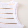 thumbnail image 5 of Women's Ribbed Tank Tops Striped Crew Neck Cropped Top Soft Stretch Going Out Summer Camisole Yellow M, 5 of 8