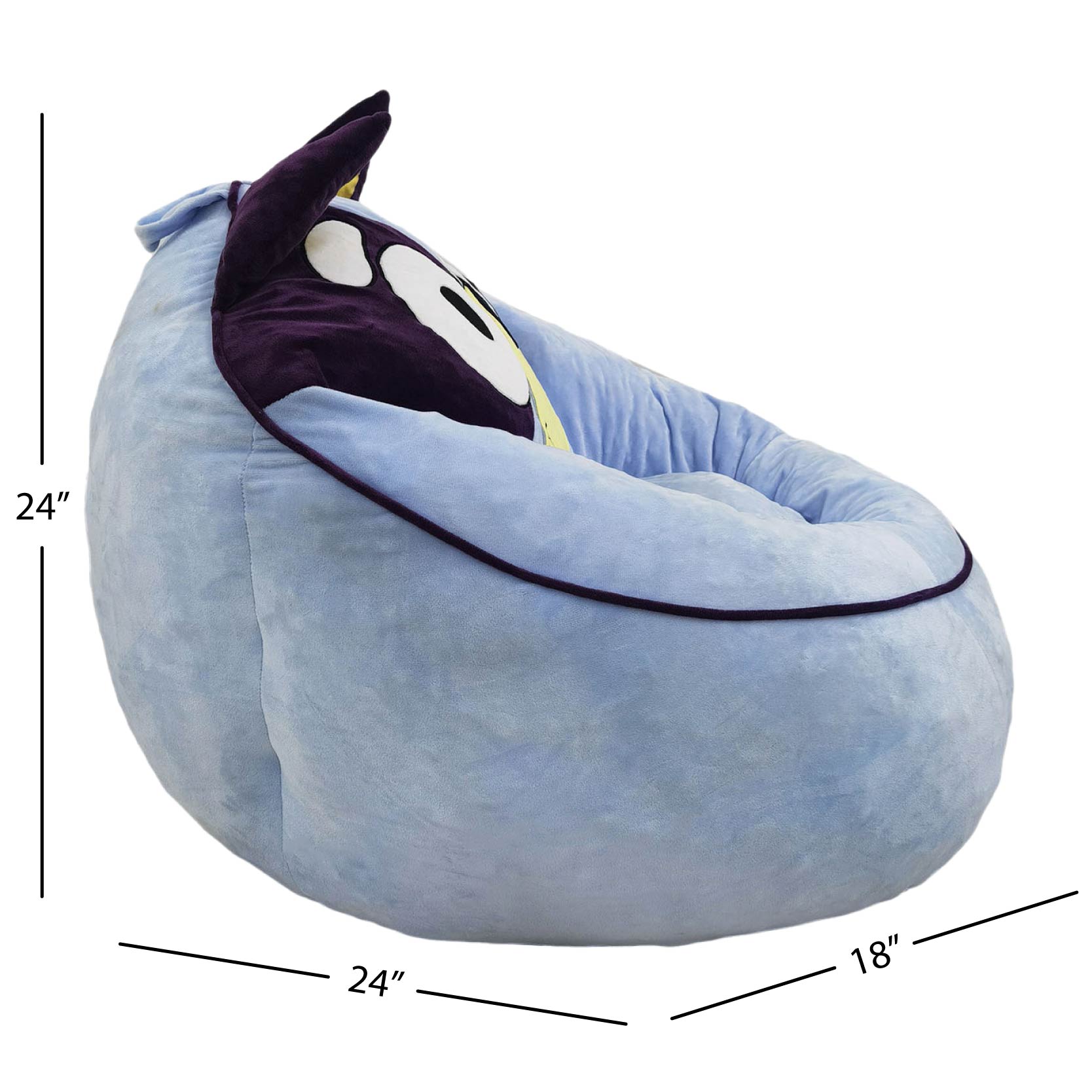 Bluey Kids Compressed Foam Beanbag Chair, Blue photo 3