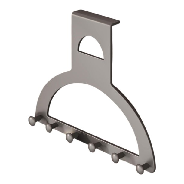 Perchero con gancho para puerta, organizador multiusos estable, colgador de puerta con gancho Gris