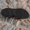 thumbnail image 4 of Womens Shoes Slip On Shoes Women Women's Fashionable Casual Outerwear Versatile Plus Size Round Toe Open Toe Flat Woven Sandals With Elastic Back Coffee 41, 4 of 9