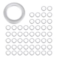 thumbnail image 1 of 50 Pack Curtain Grommet, Inner Diameter 43mm Curtain Eyelet Rings Nanoscale Low Noise Roman Ring (Silver), 1 of 7