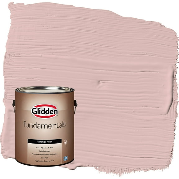 Glidden Fundamentals Strawflower / Pink Satin Exterior Paint, 1 Gallon