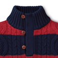 thumbnail image 2 of Hope & Henry Boys' Mock Neck Cable Sweater with Buttons, 2 of 3