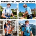 thumbnail image 5 of W & O Portable Handheld Fan, Rechargeable Mini Turbo Fan with 3 Speed Settings, Hands-Free Lanyard Fan, USB-C Personal Cooling Fan for Travel, Outdoor Activities and Summer Use - Silver, 5 of 8
