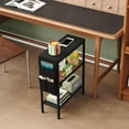 thumbnail image 2 of Narrow End Table with Storage - Modern 3-Tier Side Table for Small Spaces, 2 of 9