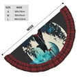 Bingfone Artistic Moon Valley Wolf Christmas Tree Skirt Mat Christmas