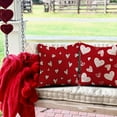 thumbnail image 4 of Valentine''s Day Pillow Covers 18x18 Inch Set of 2 Redwhite Hearts Decor Red Throw Pillow Covers Valentine''s Day Cushion Case Decoration for Sofa Couch, 4 of 6