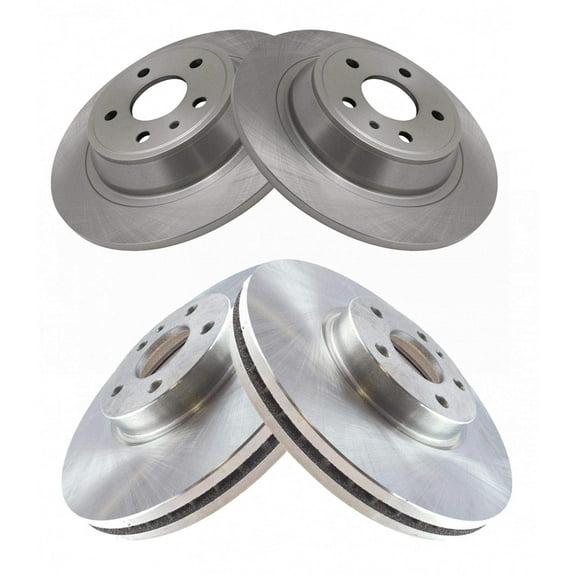 TRQ Front & Rear Brake Rotors Set Fits Select 2013-2020 Ford Fusion 2013-2016 Lincoln MKZ