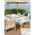 thumbnail image 4 of Outdoor Tablecloth with Umbrella Hole and Zipper, Sage Green Leaves Rectangle Table Cloth 60x120 Inch Waterproof Tablecloth, Abstract Modern Geometric Lines Simple Art Picnic Table Cover for Patio, 4 of 7