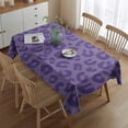 thumbnail image 2 of Purple Leopard Print Rectangle Tablecloth 60"x84",Waterproof Polyester Rectangle Table Cloth, Wipeable Spillproof Polyester Tablecloth for Dining, Camping, Indoor and Outdoor, 2 of 5