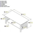 thumbnail image 5 of AFI Table Basse Traditionnelle en Bois Massif avec Design Compact et Multi-Usage, Blanc, 5 of 5